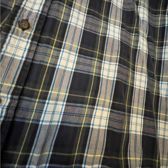 Bob tTimberlake Mens XL Blue Plaid Polo Flannel Button Down Shirt - Picture 7 of 12